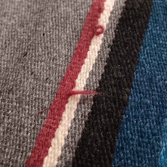 Vintage Mexican Saltillo Serape Wool Blanket - Picture 10 of 13